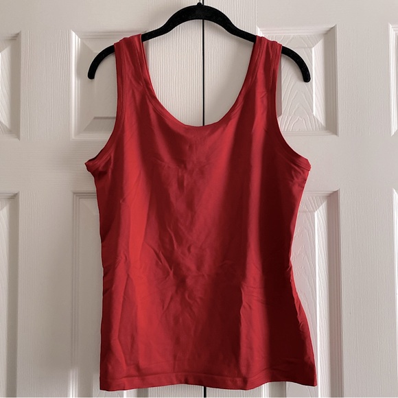 VICTOR ALFARO SHELL TANK TOP CAMI ROMANTIC GLAM HOLIDAY BASIC Red L - Picture 2 of 7